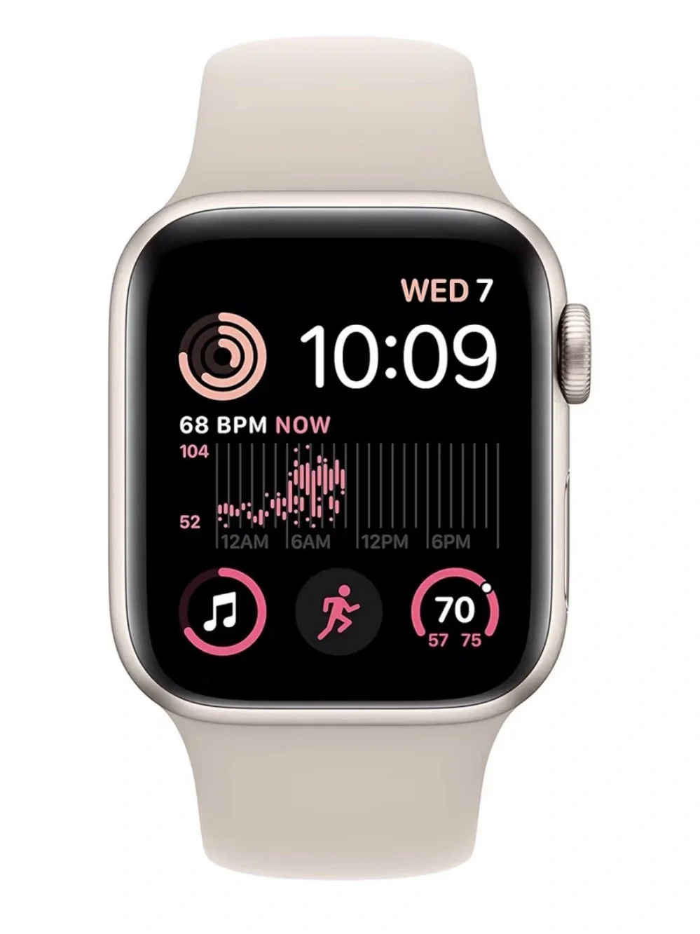 Apple Watch with Silver Case and Pink Sand Band